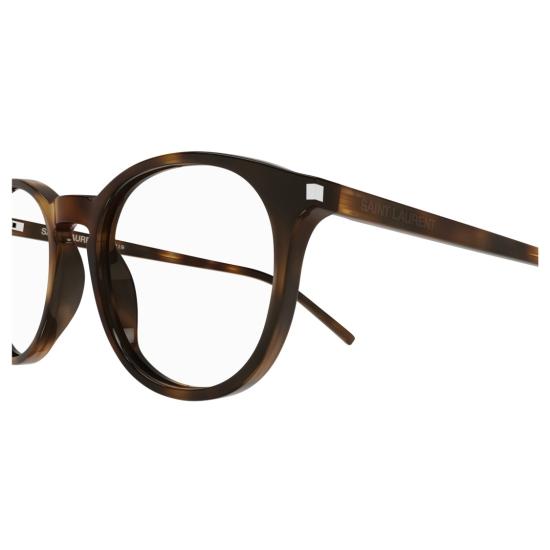 25FW 생로랑 안경 SL 106 원형 프레임 호피무늬 안경 - SAINT LAURENT