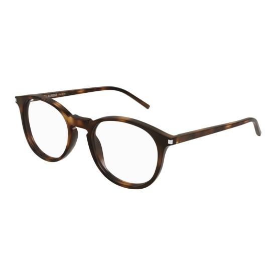25FW 생로랑 안경 SL 106 원형 프레임 호피무늬 안경 - SAINT LAURENT