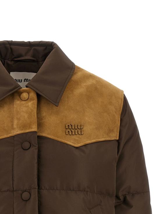 26SS 미우미우 자켓 ML1371SOOO18Q0F0201 Brown - MIU MIU