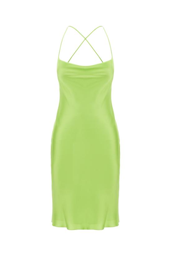 26SS 생로랑 원피스 861314Y7G27 3104 VERT FLUO