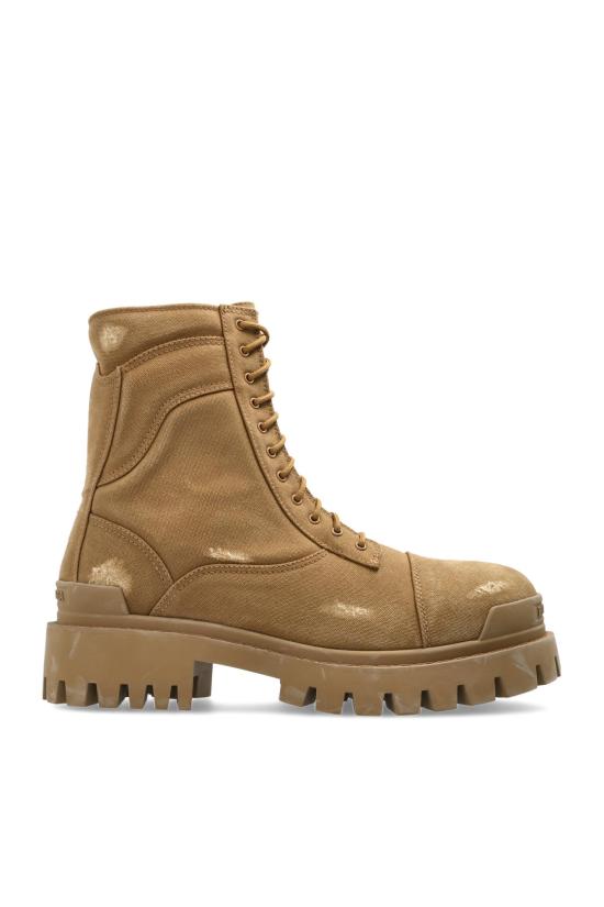 26FW 발렌시아가 컴뱃 스트라이크 부츠 845015 W2H11 2200 BROWN NOCHE DOM