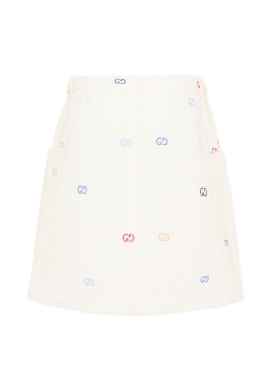 26SS [키즈] 구찌 스커트 856226 XDDFC 9066 IVORY - GUCCI
