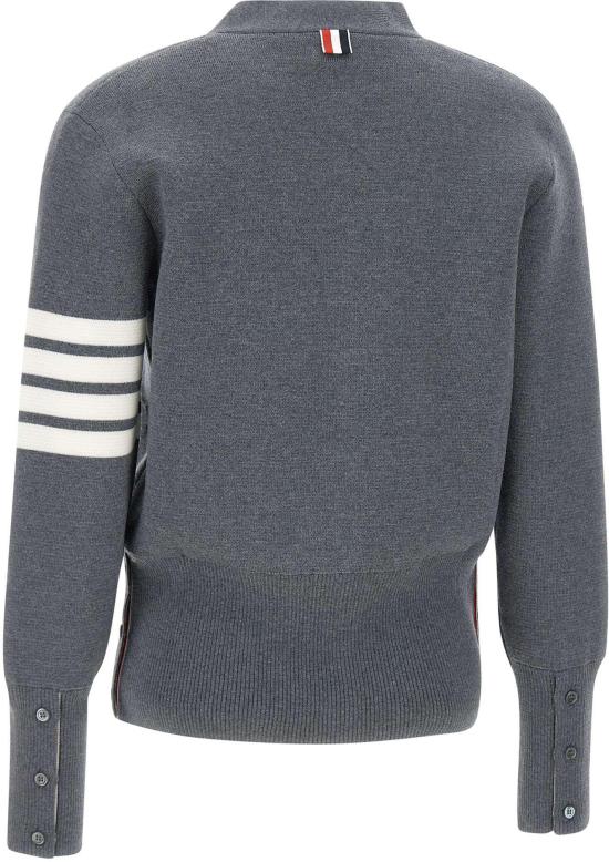 26FW 톰브라운 파인 메리노 울 4바 클래식 V넥 가디건 FKC207A00014035 DONKERGREY - THOM BROWNE