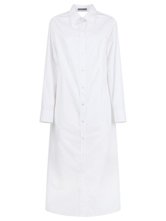 26SS 발렌시아가 미디 원피스 872283TUM20 9000 WHITE
