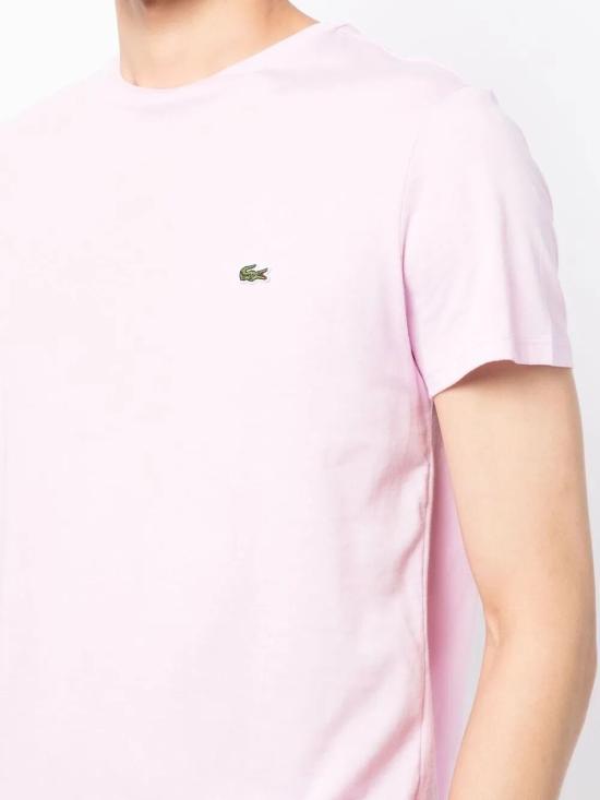 26SS 라코스테 피마 코튼 저지 크루넥 티셔츠 TH6709 Z4H PINK PURPLE - LACOSTE
