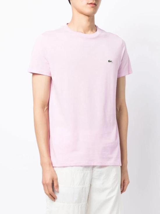 26SS 라코스테 피마 코튼 저지 크루넥 티셔츠 TH6709 Z4H PINK PURPLE - LACOSTE