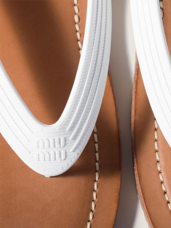 26SS 미우미우 스트랩 샌들 5Y638EF0053ZMW F0009 WHITE - MIU MIU