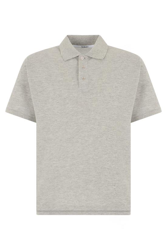 26SS 생로랑 폴로 티셔츠 844845Y37HC 1403 GREY