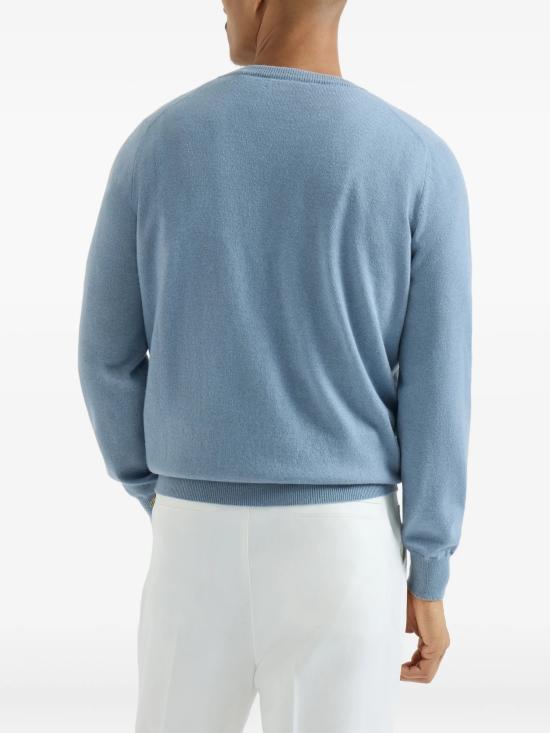 26SS 브루넬로 쿠치넬리 캐시미어 니트 M2200100CMM56 AZZURRO - BRUNELLO CUCINELLI
