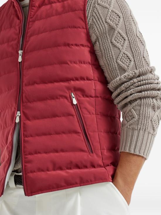 26SS 브루넬로 쿠치넬리 나일론 다운 베스트 MM4791451CG249 ROSSO - BRUNELLO CUCINELLI