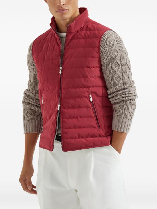 26SS 브루넬로 쿠치넬리 나일론 다운 베스트 MM4791451CG249 ROSSO - BRUNELLO CUCINELLI