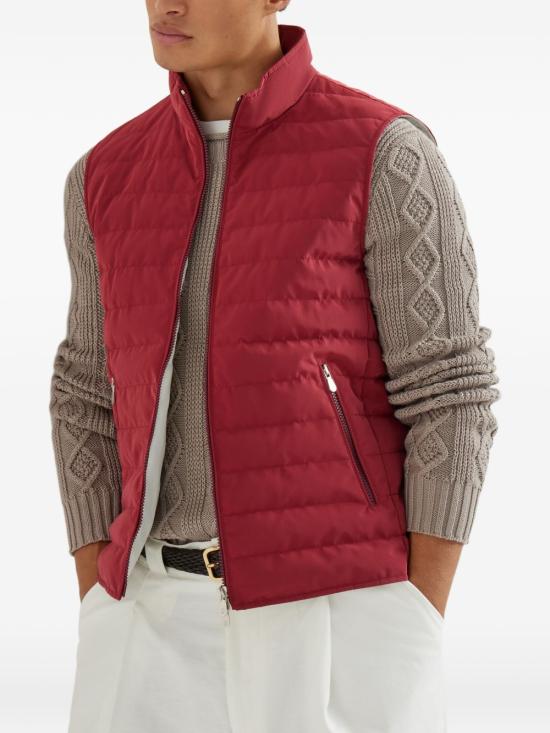 26SS 브루넬로 쿠치넬리 나일론 다운 베스트 MM4791451CG249 ROSSO - BRUNELLO CUCINELLI