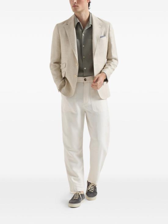 26SS 브루넬로 쿠치넬리 긴팔 셔츠 MA6980658C1063 KAKI - BRUNELLO CUCINELLI