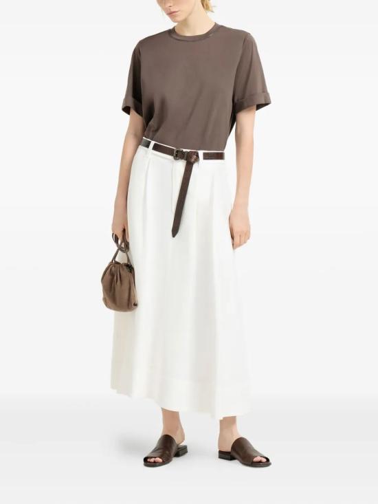 26SS 브루넬로 쿠치넬리 반팔 티셔츠 M0T81BZ100C8589 MARRONE - BRUNELLO CUCINELLI