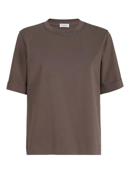 26SS 브루넬로 쿠치넬리 반팔 티셔츠 M0T81BZ100C8589 MARRONE