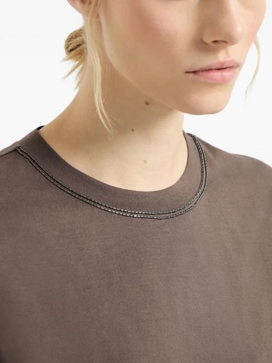 26SS 브루넬로 쿠치넬리 반팔 티셔츠 M0T81BZ100C8589 MARRONE - BRUNELLO CUCINELLI