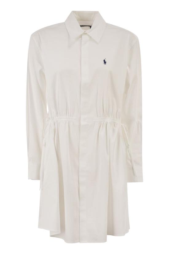 26SS 폴로 랄프로렌 미디 원피스 211B19986 003 WHITE