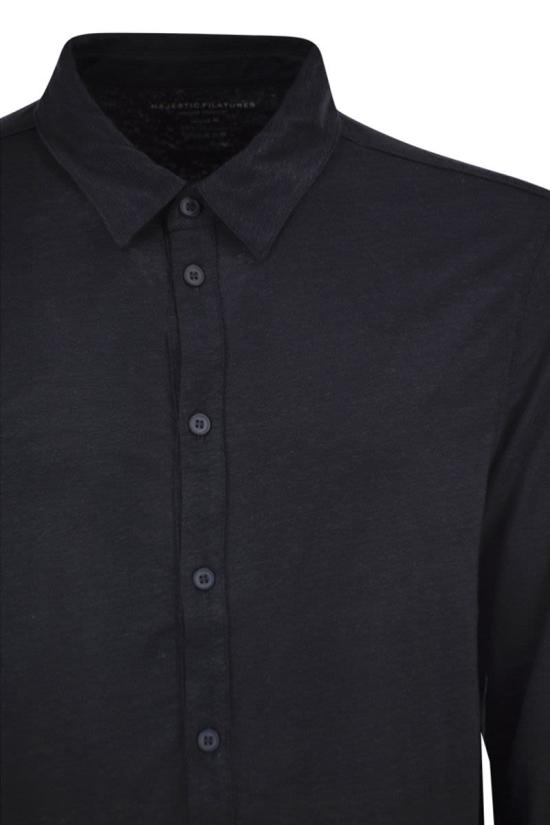 26SS 마제스틱필라쳐 긴팔 셔츠 S26M011HCH063 003 NIGHT BLUE - MAJESTIC FILATURES