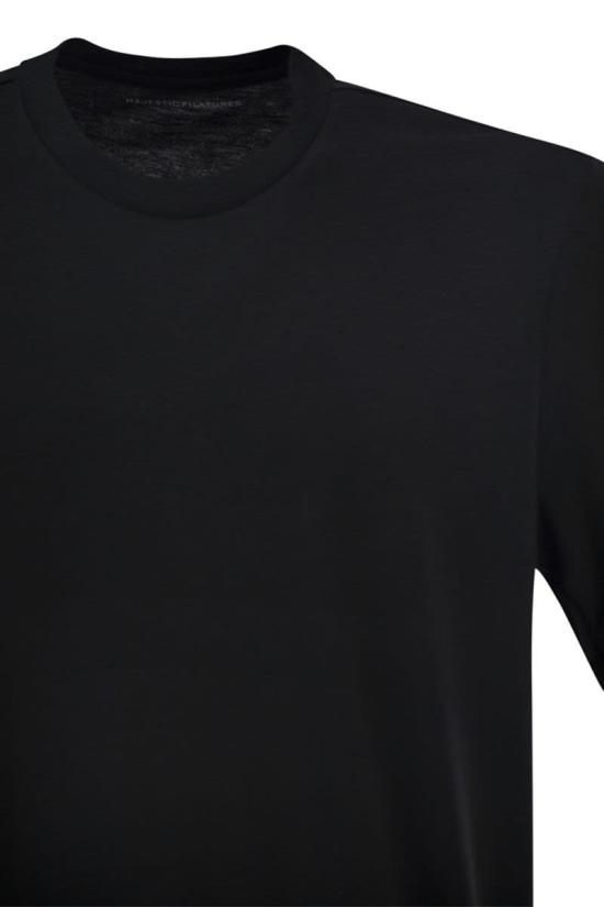26SS 마제스틱필라쳐 반팔 티셔츠 S26M296HTS022 002 BLACK - MAJESTIC FILATURES
