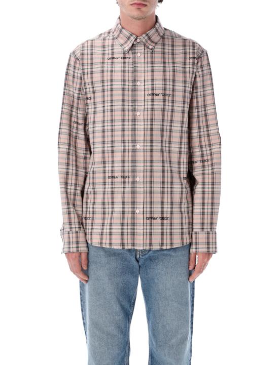 26SS 오프화이트 긴팔 셔츠 OMGE04MS26FAB001 680 MAUVE