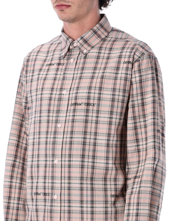 26SS 오프화이트 긴팔 셔츠 OMGE04MS26FAB001 680 MAUVE - OFF WHITE