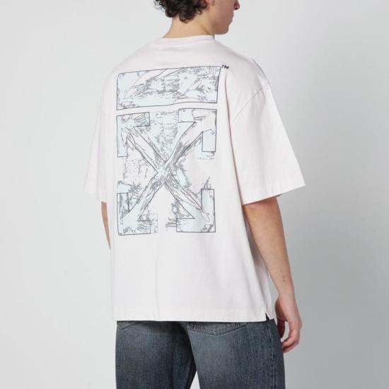 26SS 오프화이트 반팔 티셔츠 OMAA120S26JER00R 6080 MAUVE - OFF WHITE