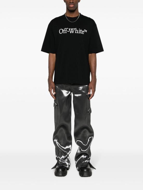 26SS 오프화이트 반팔 티셔츠 OMAA120C99JER008 1001 BLACK - OFF WHITE
