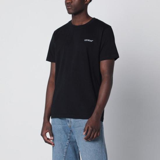 26SS 오프화이트 반팔 티셔츠 OMAA027S26JER001 0001 BLACK