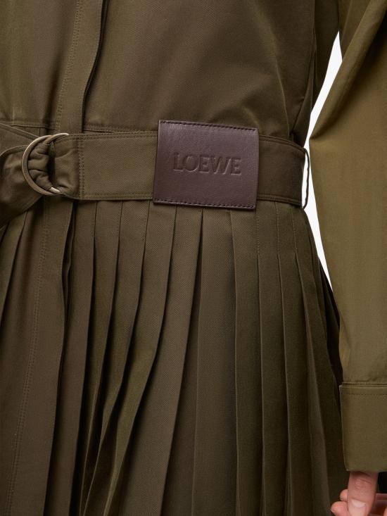 26SS 로에베 미디 원피스 S359Y09XKP KHAKI GREEN 4160 - LOEWE