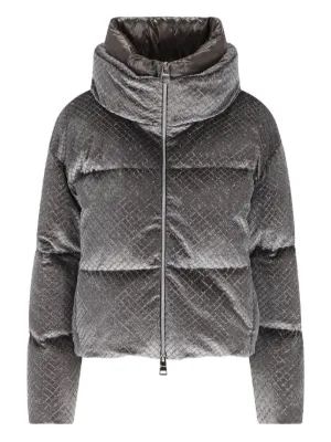25FW 에르노 벨루어 크롭 다운 자켓 PI002161D12751 9487 FERRO - HERNO