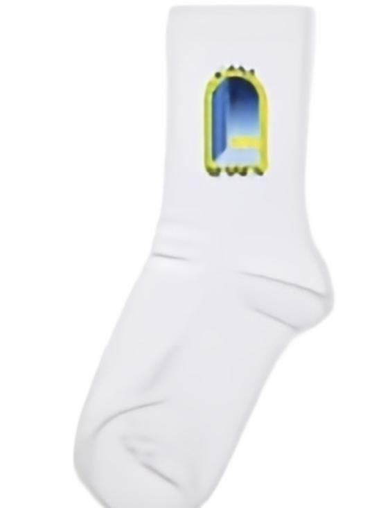 26SS 카사블랑카 양말 ASS26ACC01006 WHITEBLUELIME WHITE BLUE LIME - CASABLANCA