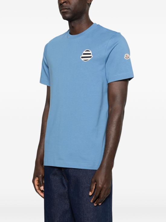 26SS 몽클레어 반팔 티셔츠 L10918C0007189B8U 714 BLUE - MONCLER