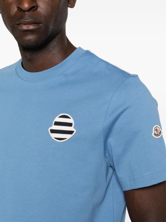 26SS 몽클레어 반팔 티셔츠 L10918C0007189B8U 714 BLUE - MONCLER
