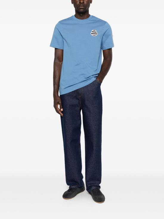 26SS 몽클레어 반팔 티셔츠 L10918C0007189B8U 714 BLUE - MONCLER