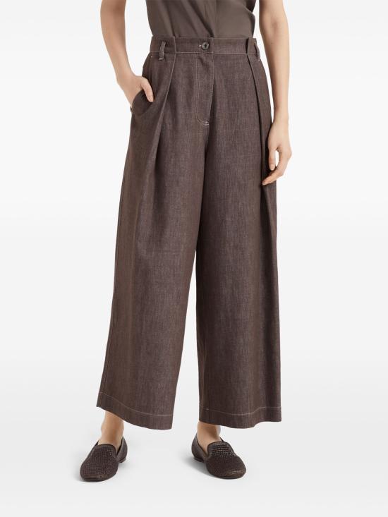25FW 브루넬로 쿠치넬리 스트레이트 팬츠 MB125FW999 C001 - BRUNELLO CUCINELLI