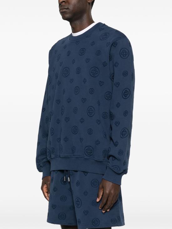 26SS 카사블랑카 스웨터 MSP26JTP29302 NAVY LOOPBACK - CASABLANCA