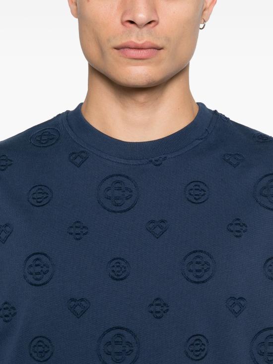26SS 카사블랑카 반팔 티셔츠 MSP26JTS04403 NAVY JERSEY - CASABLANCA