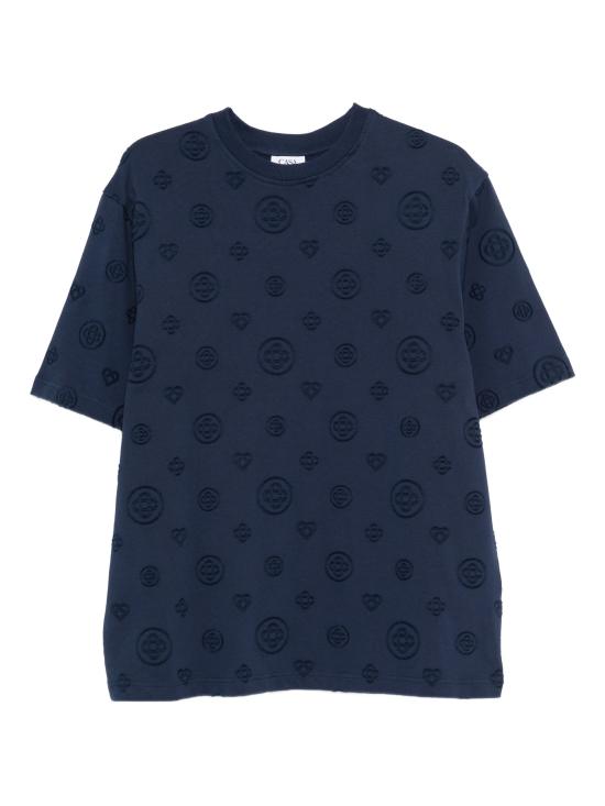 26SS 카사블랑카 반팔 티셔츠 MSP26JTS04403 NAVY JERSEY
