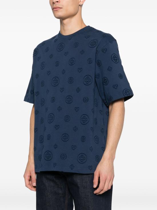 26SS 카사블랑카 반팔 티셔츠 MSP26JTS04403 NAVY JERSEY - CASABLANCA