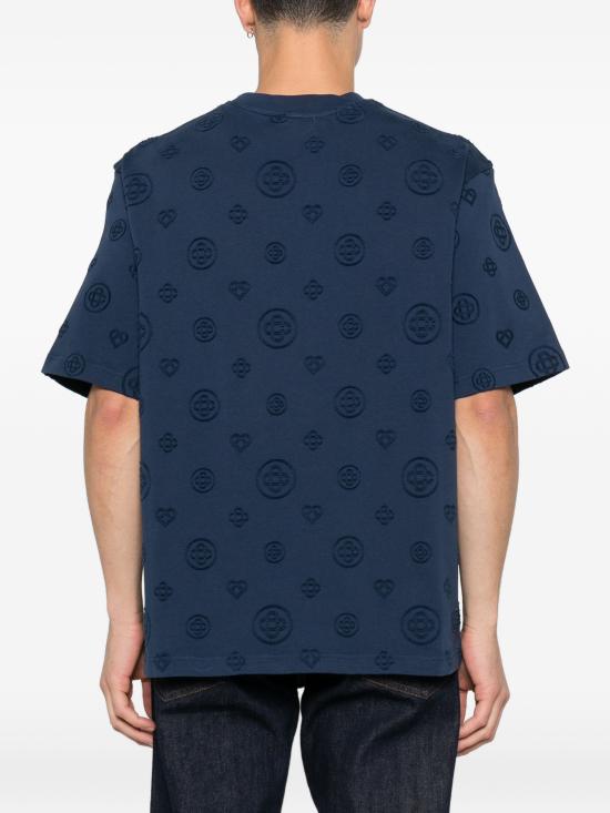 26SS 카사블랑카 반팔 티셔츠 MSP26JTS04403 NAVY JERSEY - CASABLANCA