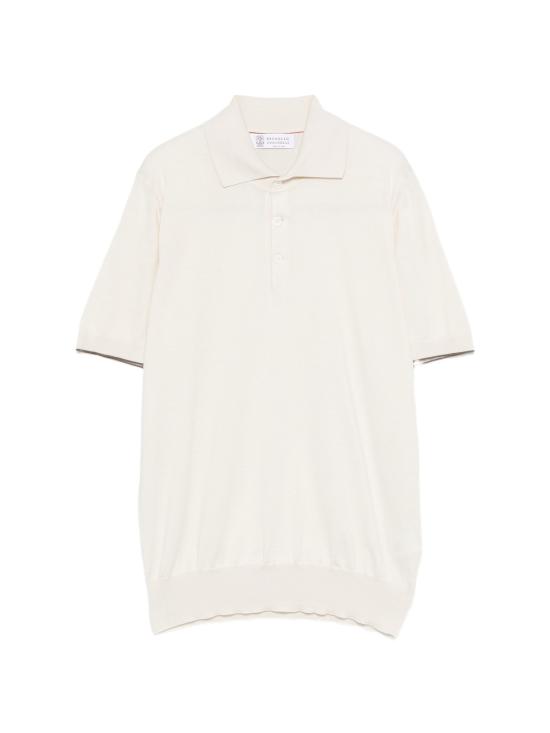 26SS 브루넬로 쿠치넬리 폴로 티셔츠 M29800125 C9422 ENGLSHWHT