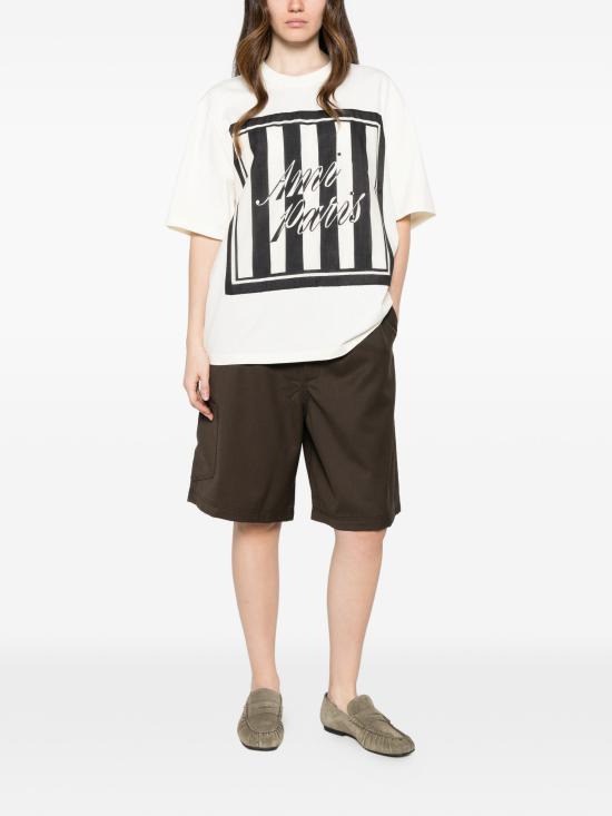 26SS 아미 반팔 티셔츠 UTS395726 1360 BLANCNOIR - AMI