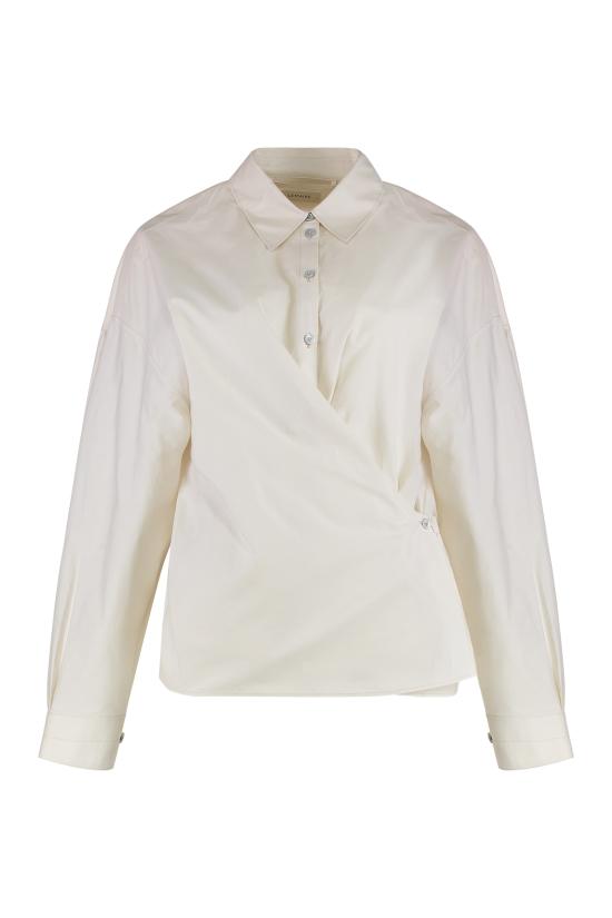26SS 르메르 스트레이트 칼라 트위스트 셔츠 SH1141LF1500 WH048 NUDE NEUTRALS