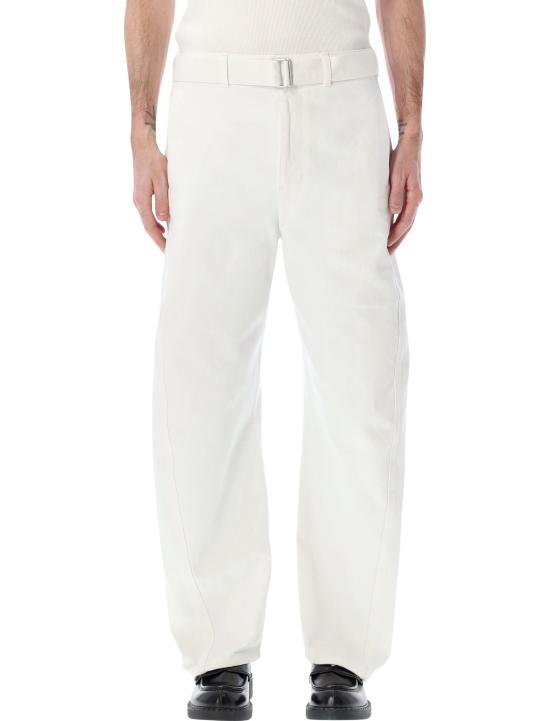 26SS 르메르 트위스트 벨티드 팬츠 PA326LD1070 WH086 WHITE