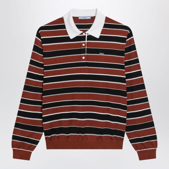 26FW 프라다 폴로 티셔츠 P24D3SOOO193S F0Y53 BROWN