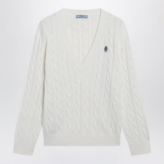 26FW 프라다 스웨터 P24D3MOOO19VL F0009 WHITE