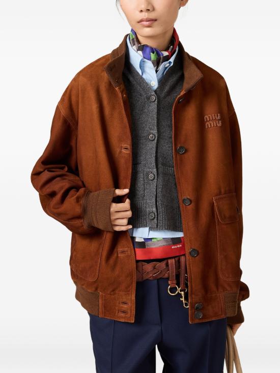 26SS 미우미우 자켓 MPW012OOO19ML F0042 BROWN - MIU MIU