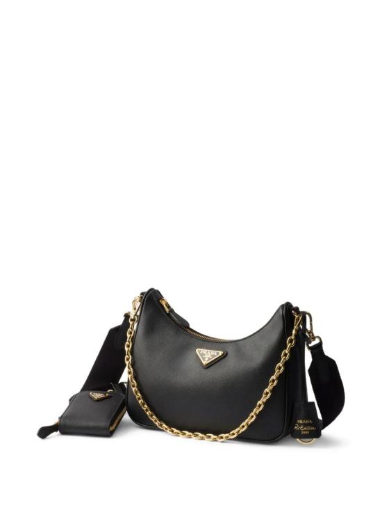 26FW 프라다 리에디션 레더 숄더백 1BH204V2PNZV F0632 BLACK - PRADA