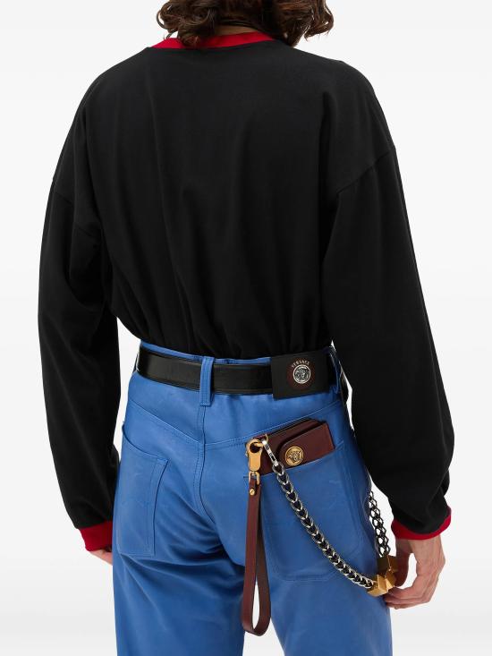 26SS 베르사체 긴팔 티셔츠 10245871A17894 2BQ30 BLACK - VERSACE