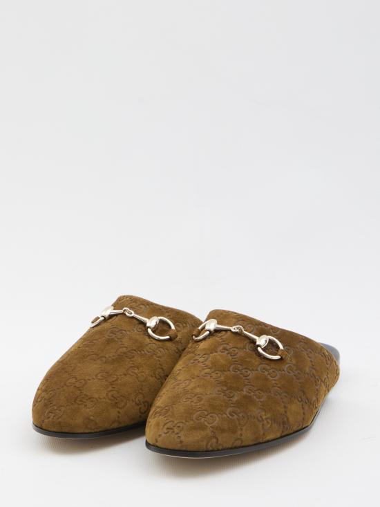 25FW 구찌 홀스빗 스웨이드 뮬 850140 AAFQV2118 BROWN - GUCCI